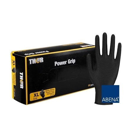 Abena Thor Power Grip XL 50szt. - grube rękawiczki nitrylowe, fakturowane