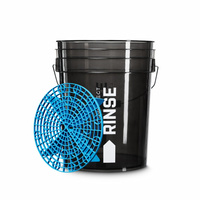 FX Protect Wash Bucket RINSE Black 20L + Dirt Guard - wiadro detailingowe z separatorem