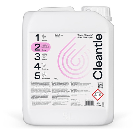 Cleantle Tech Cleaner2 5L - szampon samochodowy o pH kwaśnym
