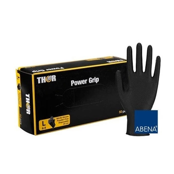 Abena Thor Power Grip L 50szt. - grube rękawiczki nitrylowe, fakturowane
